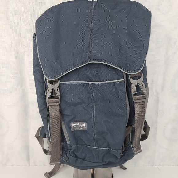 Overland Equipment blue and gray multi-compartment multi-purpose backpack - Picture 5 of 16